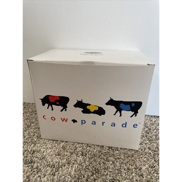 Cow Parade ANGELI COW #9127 Eyelashes Angel Wings Boho Westland Figurine RETIRED - Picture 7 of 11